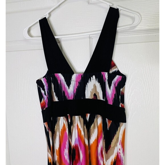 Just For Wraps Multicolor V-Neck Casual Maxi Dress Size XS Beach Boho - Picture 5 of 7